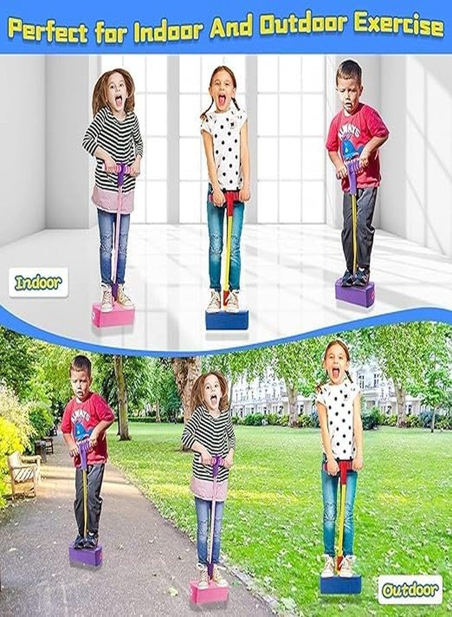 OZKET Foam Pogo Jumper for Kids Safe Bungee Stick Toy with Squeaky Sounds Durable Stick for Boys ,Girls Ages 3+ Holds Up to 250 lbs, Improves Balance and Coordination Great Outdoor Gift (Multicolor) - Image 4
